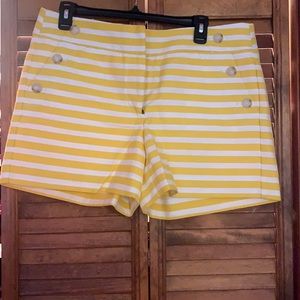 Yellow & White Striped Sailor Shorts